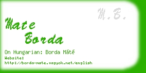 mate borda business card